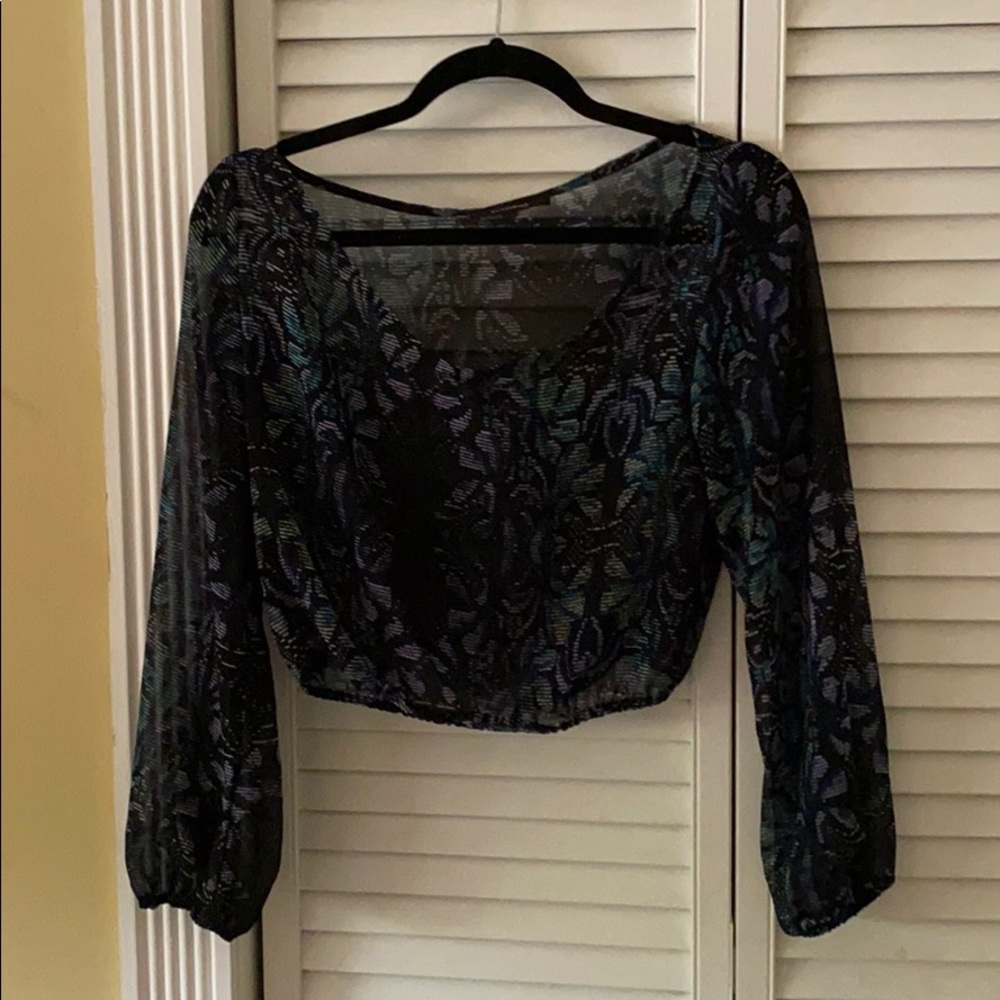 Cropped Floral Shirt